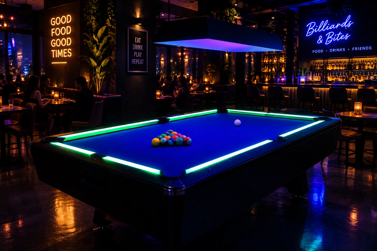 ผลงานติดตั้งโต๊ะพูลของ Volcano Pooltable