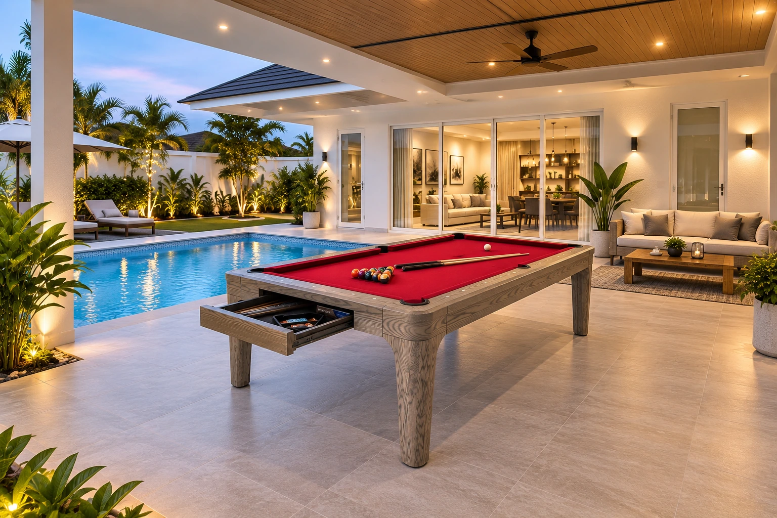 ผลงานติดตั้งโต๊ะพูลของ Volcano Pooltable
