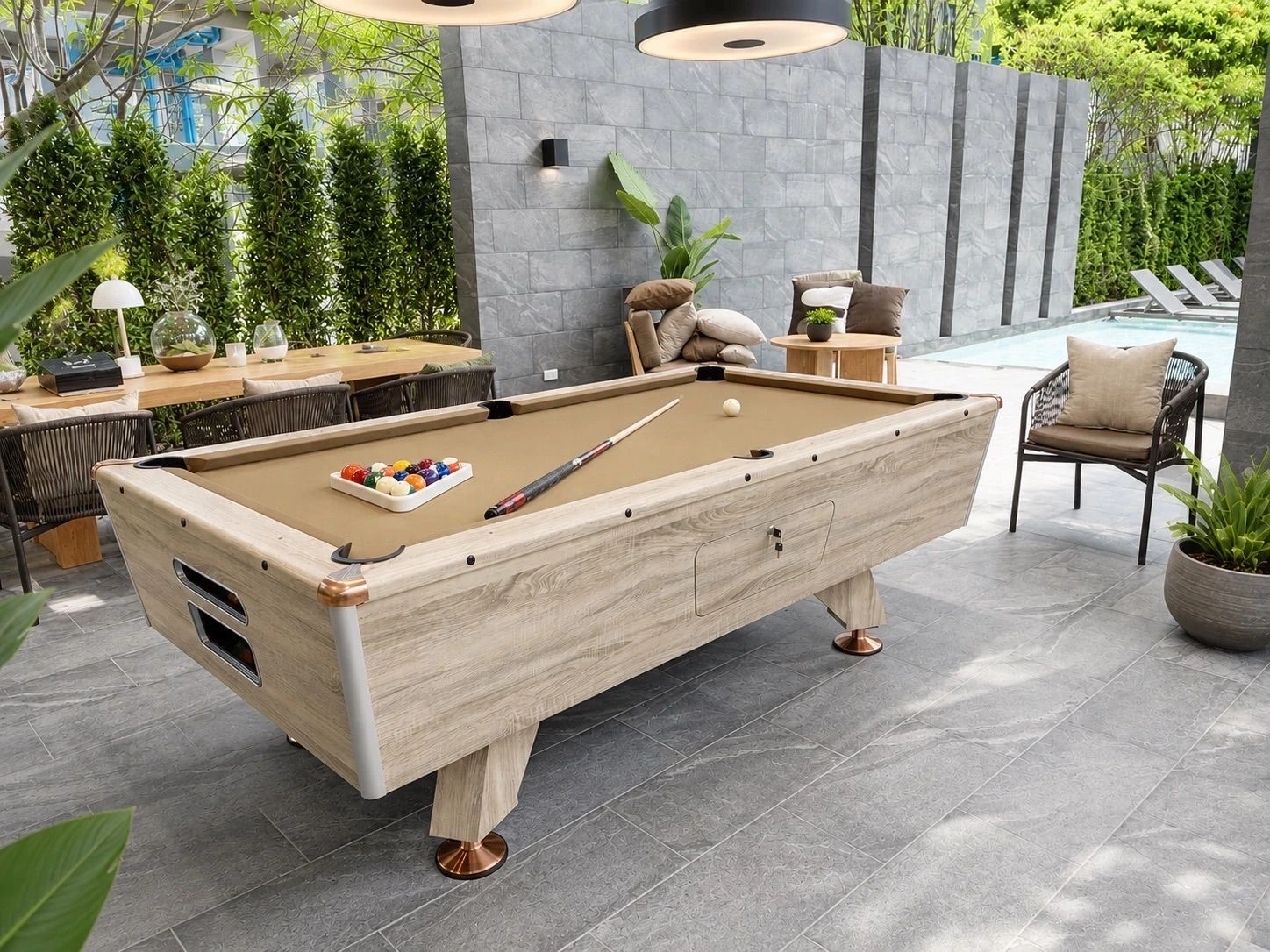 ผลงานติดตั้งโต๊ะพูลของ Volcano Pooltable