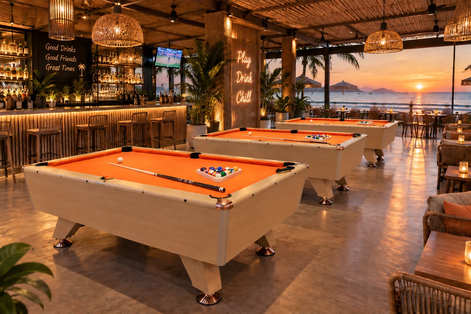ผลงานติดตั้งโต๊ะพูลของ Volcano Pooltable