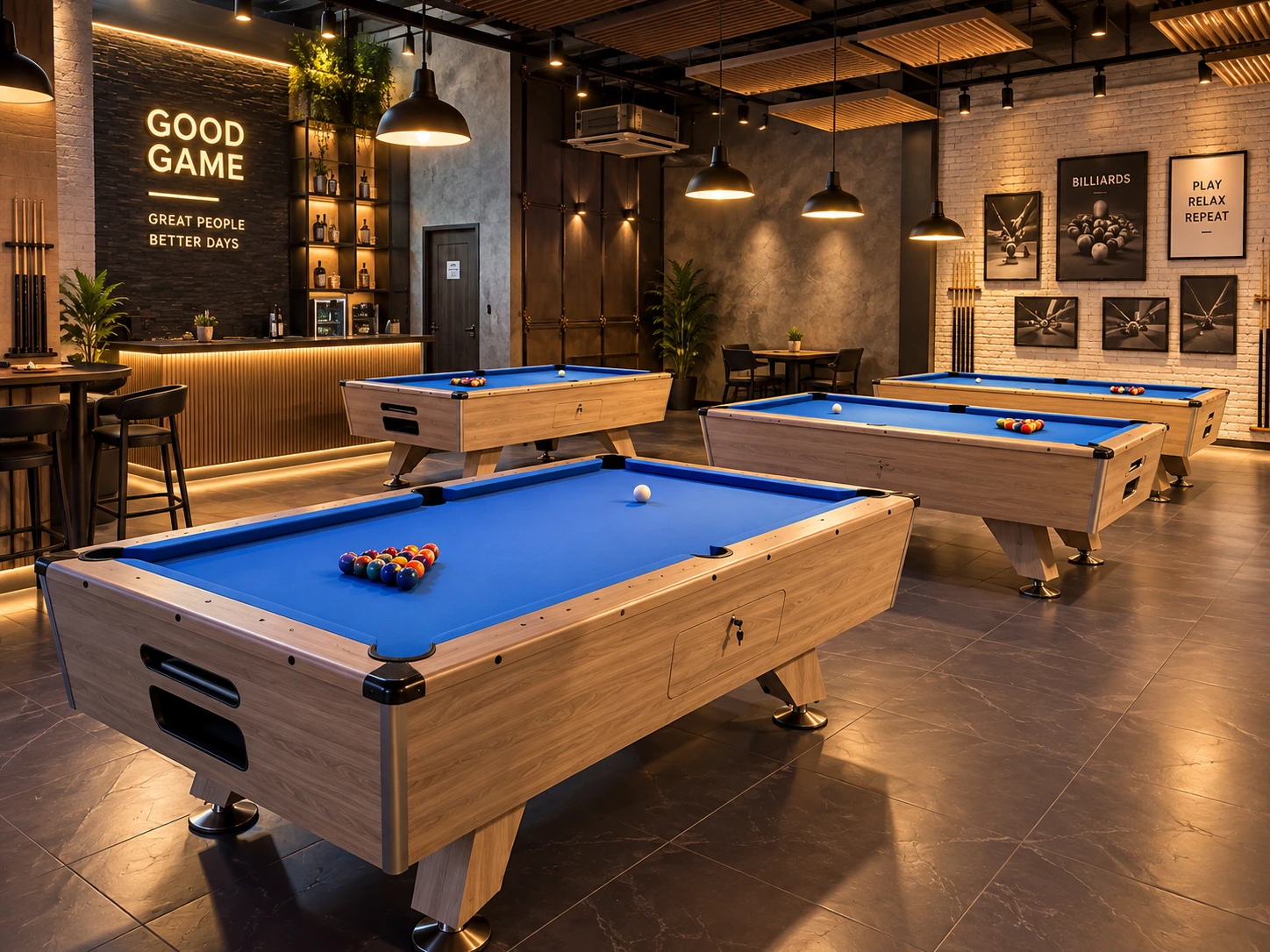 ผลงานติดตั้งโต๊ะพูลของ Volcano Pooltable